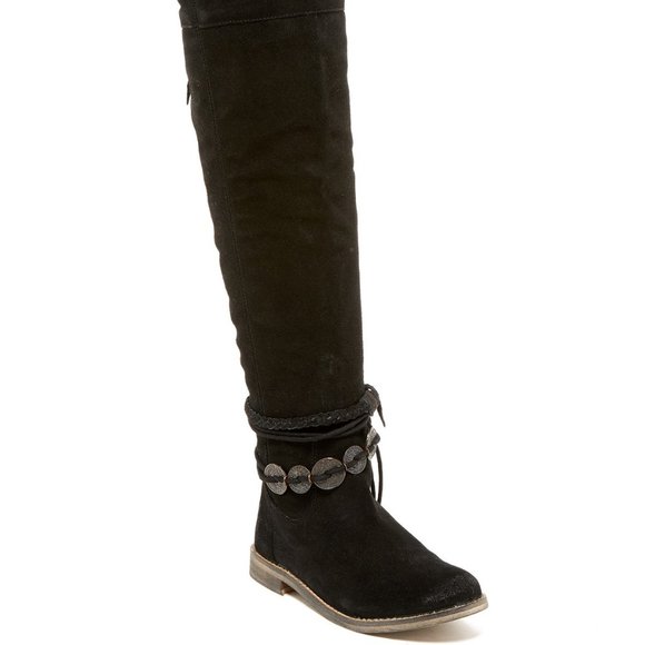 Musse & Cloud NEW Tall Boots BLACK Over-The-Knee Suede Leather NIB Womens 🎉HP🎉 - Picture 4 of 16